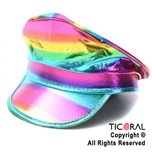 SOMBRERO PILOTO AVION MULTICOLOR TORNASOLADO x 1